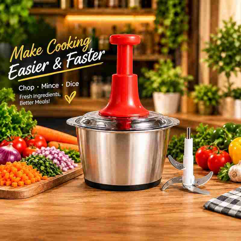 Stainless Steel Hand Push Chopper